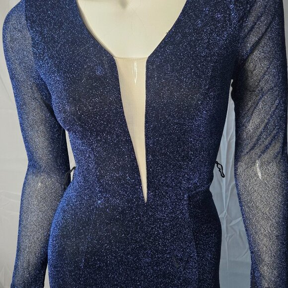 Gorgeous Faeriesty Dress - Navy Blue Glitter - Size XS - NWOT - Picture 2 of 6